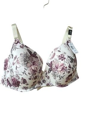 Torrid Perfect T-Shirt Lightly Lined Bra 44D Dream Floral 360 Back Smoothing NWT